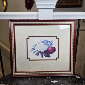 Vintage Framed Floral Botanical Print Wall Art